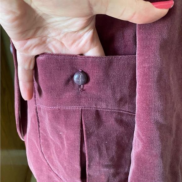 Vintage "Changing Scene" Women's Velvet Blazer Burgundy / Wine/ plum size M - Picture 13 of 13